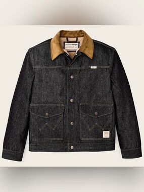 Filson Wool Lined Indigo Denim Work Jacket with Corduroy Collar